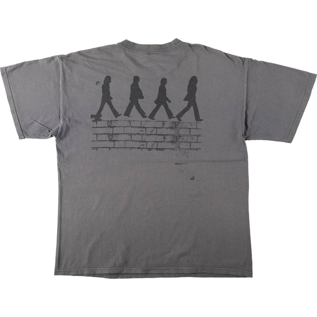 2000'S THE BEATLES ABBEY ROAD Band T-shirt, Men's XL equivalent. cotton Charcoal Vintage Second Hand