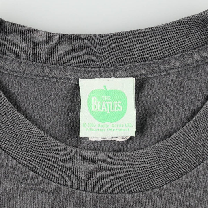 2000'S THE BEATLES ABBEY ROAD Band T-shirt, Men's XL equivalent. cotton Charcoal Vintage Second Hand