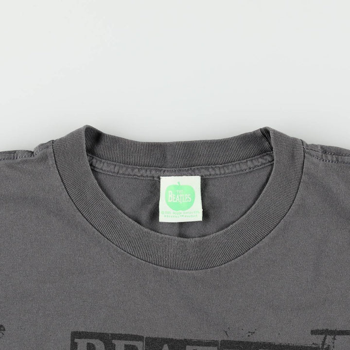 2000'S THE BEATLES ABBEY ROAD Band T-shirt, Men's XL equivalent. cotton Charcoal Vintage Second Hand