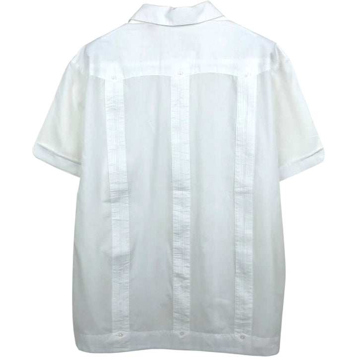The Havanera Co. Short-Sleeve Open-Collar Mexican Shirt, Cuban Shirt, Boxy Shirt, Men's Size M polyester white type Vintage Second Hand