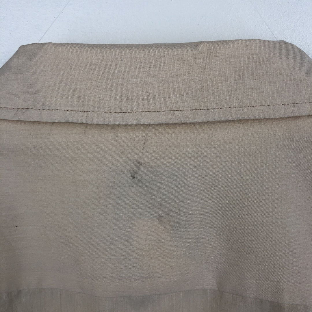 90'S HABAND THE GENUINE HABAND GUAYABERA Short-Sleeve Open Collar Mexican Shirt Cuban Shirt Box Shirt polyester yellow type Vintage Second Hand
