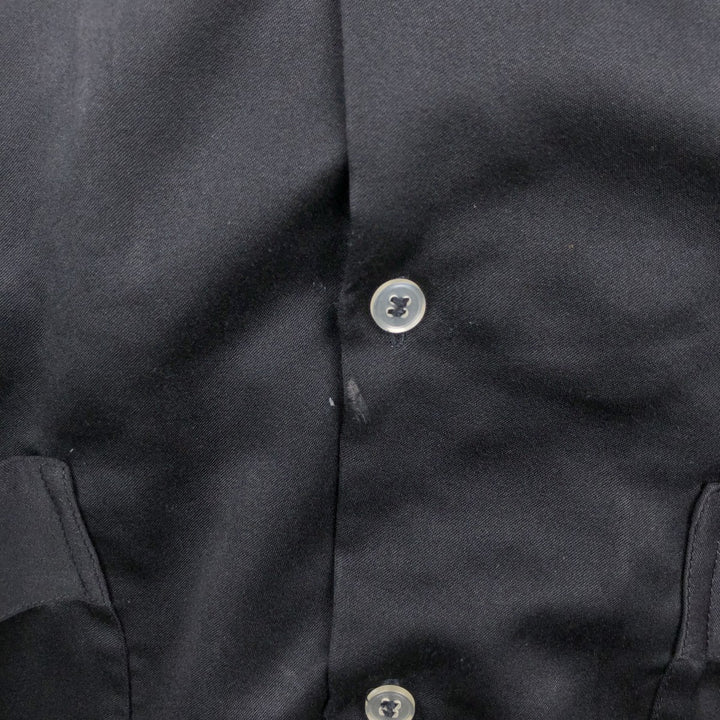 Maya Real Short-Sleeve Open Collar Mexican Shirt Cuban Shirt Box Shirt Men's Size L unclear black type Vintage Second Hand