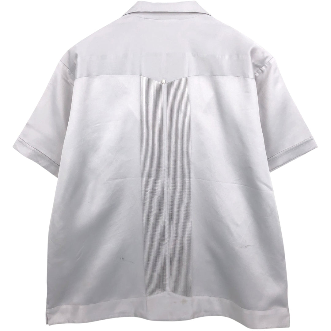 80s-90'S Campos COPACABANA Short-Sleeve Open-Collar Mexican Shirt Cuban Shirt Box Shirt Men's XL Equivalent unclear gray type Vintage Second Hand