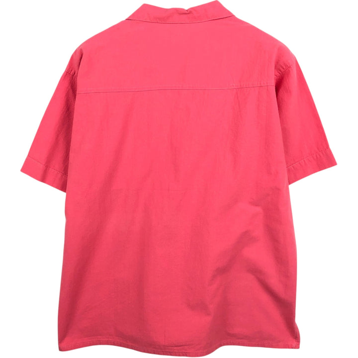 Short-sleeved open-collar Mexican shirt, Cuban shirt, boxy shirt, men's size L equivalent, vintage. unclear pink type Vintage Second Hand