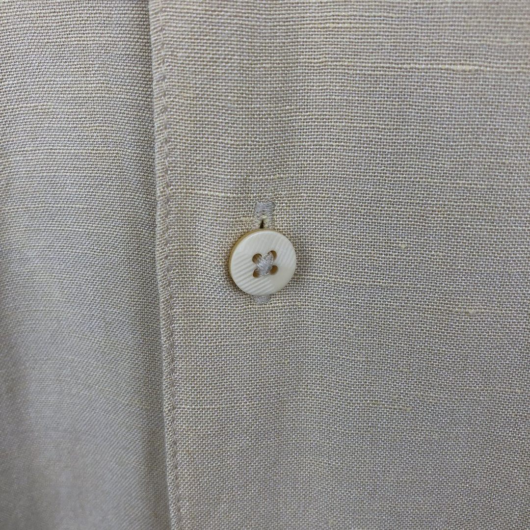 CUBAVERA Short-Sleeve Mexican Shirt, Cuban Shirt, Boxy Shirt, Men's Size S (approx.) linen Beige type Vintage Second Hand