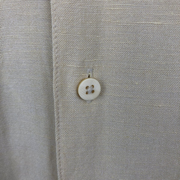 CUBAVERA Short-Sleeve Mexican Shirt, Cuban Shirt, Boxy Shirt, Men's Size S (approx.) linen Beige type Vintage Second Hand