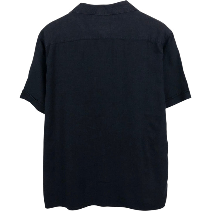 RAVGO CLASSIC Short-Sleeve Open-Collar Mexican Shirt, Cuban Shirt, Boxy Shirt, Men's Size L (approx.) Rayon black type Vintage Second Hand