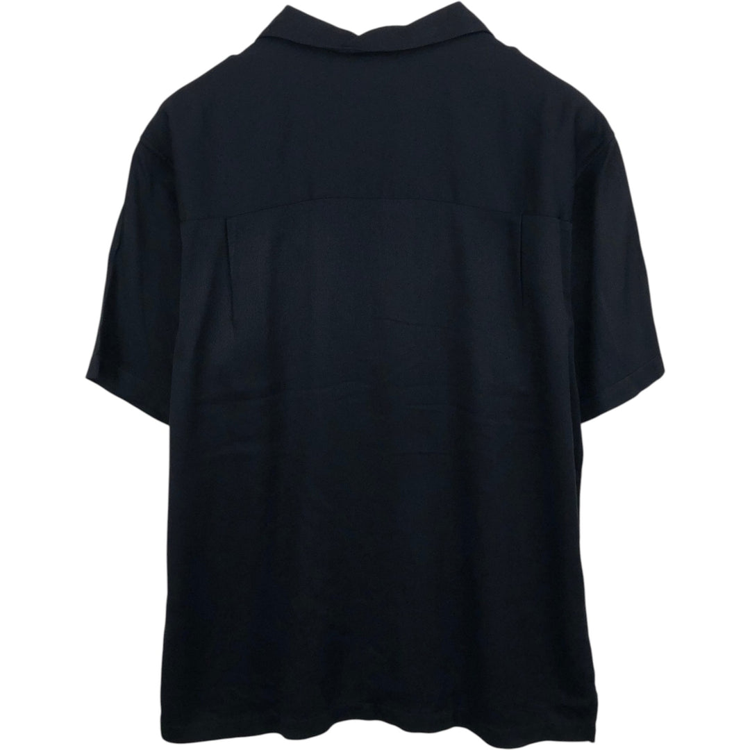 GEORGE Open Collar Short Sleeve Two-Tone Shirt, Boxy Shirt, Men's Size L (approx.) Rayon black type Vintage Second Hand