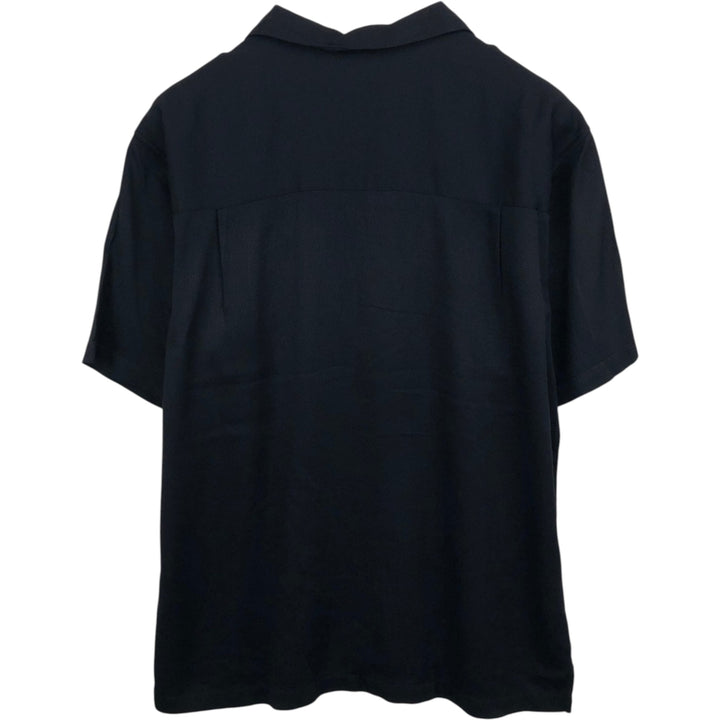 GEORGE Open Collar Short Sleeve Two-Tone Shirt, Boxy Shirt, Men's Size L (approx.) Rayon black type Vintage Second Hand