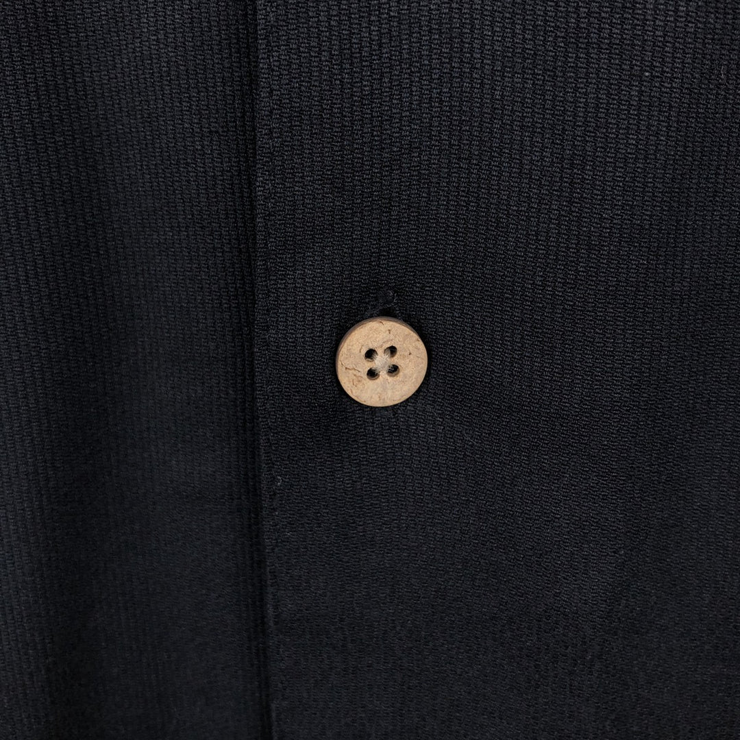 GEORGE Open Collar Short Sleeve Two-Tone Shirt, Boxy Shirt, Men's Size L (approx.) Rayon black type Vintage Second Hand