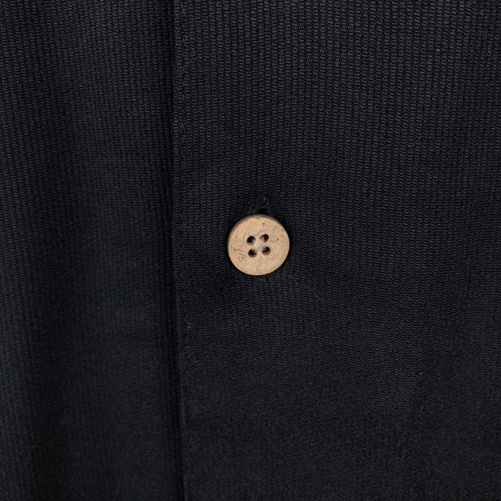 GEORGE Open Collar Short Sleeve Two-Tone Shirt, Boxy Shirt, Men's Size L (approx.) Rayon black type Vintage Second Hand