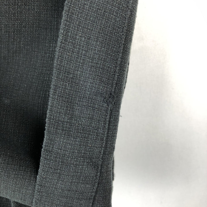 90s-00'S Island Shores Short-Sleeve Open Collar Two-Tone Boxy Shirt, Men's XL Equivalent, Vintage silk black type Vintage Second Hand