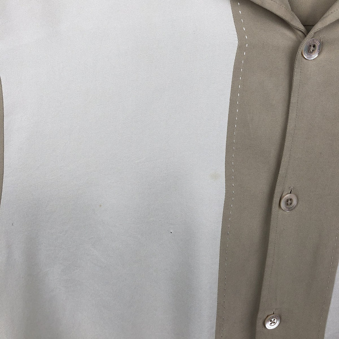 90'S Nat Nast Open Collar Short Sleeve Two-Tone Shirt Box Shirt Men's Size L (Equivalent) Vintage silk Beige type Vintage Second Hand