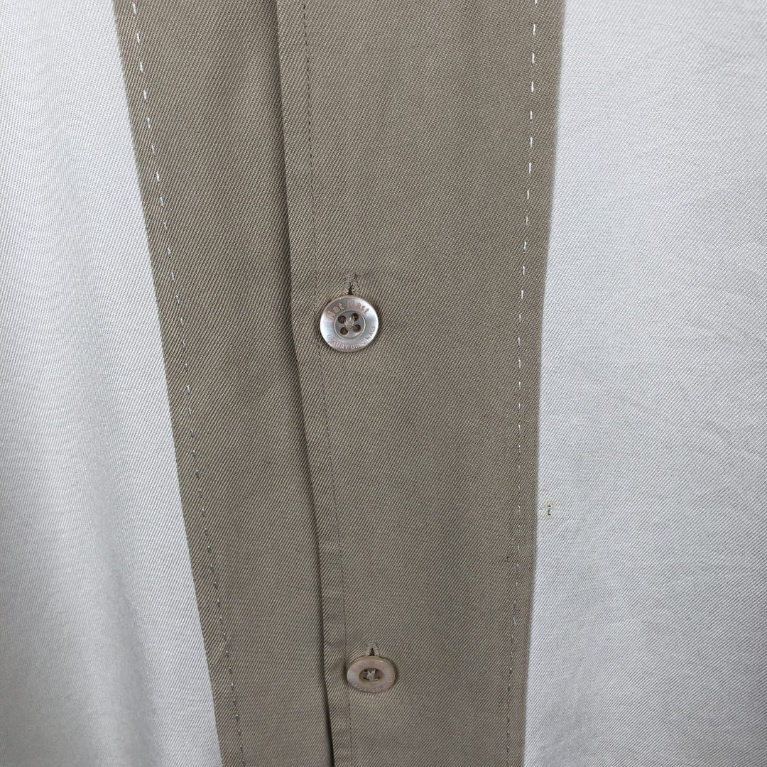 90'S Nat Nast Open Collar Short Sleeve Two-Tone Shirt Box Shirt Men's Size L (Equivalent) Vintage silk Beige type Vintage Second Hand