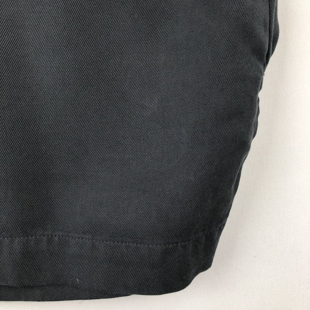 90s-00'S Nat Nast Short-Sleeve Two-Tone Open-Collar Silk Shirt, Boxy Shirt, Men's XL Equivalent, Vintage silk black type Vintage Second Hand