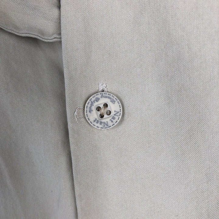 90'S Nat Nast Open Collar Short Sleeve Two-Tone Shirt Box Shirt Men's Size L (Equivalent) Vintage silk Beige type Vintage Second Hand