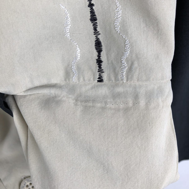 90'S Nat Nast Open Collar Short Sleeve Two-Tone Shirt Box Shirt Men's Size L (Equivalent) Vintage silk Beige type Vintage Second Hand