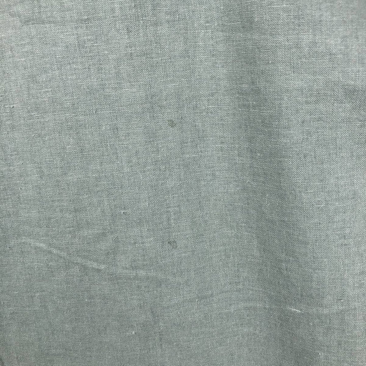 Haggar short-sleeved open-collar rayon and linen box shirt, men's size XL linen Mint green Vintage Second Hand