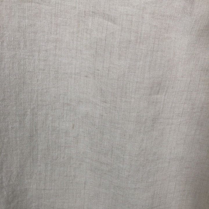 Dockers Record Short-Sleeve Open-Collar Linen Shirt, Boxy Fit, Men's Size XL linen ivory Vintage Second Hand