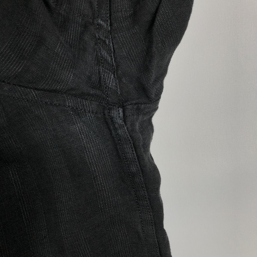 Banana Republic Short-Sleeve Open-Collar Linen Shirt, Boxy Fit, Men's Size M linen black type Vintage Second Hand
