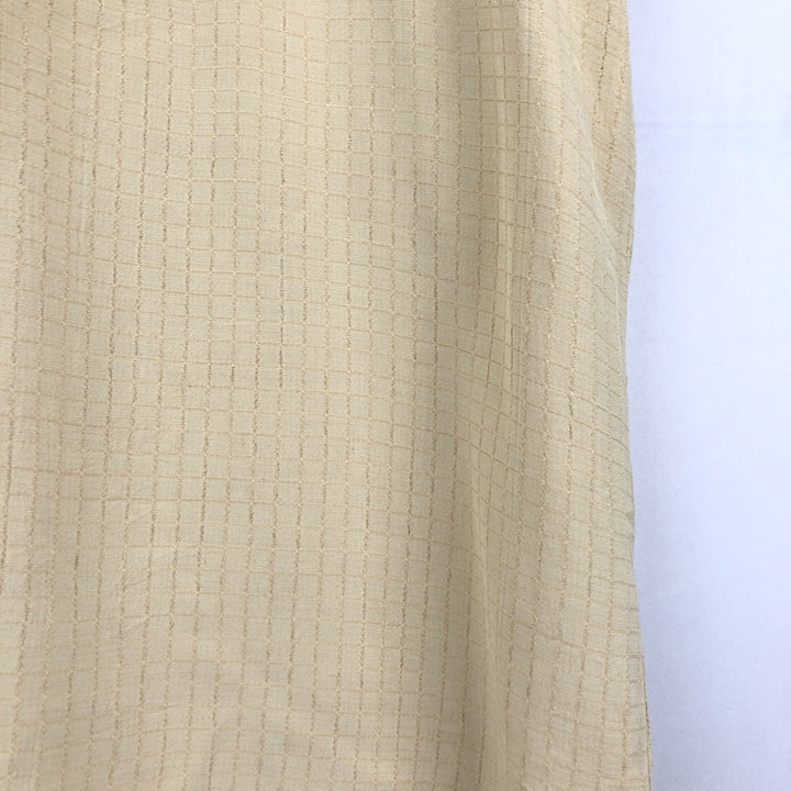 DIRECTION Check Pattern Short Sleeve Open Collar Rayon Shirt, Box Shirt, Made in USA, Men's XL Rayon yellow type Vintage Second Hand