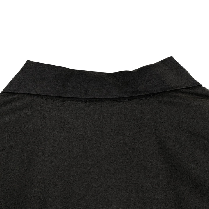 Perry Ellis short-sleeved open-collar rayon shirt, boxy fit, men's size L (approx.) Rayon Charcoal Vintage Second Hand