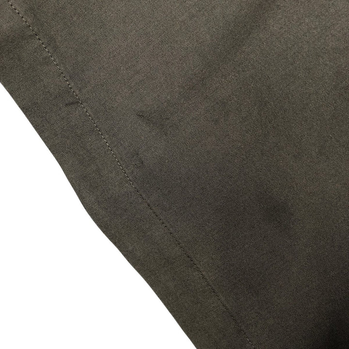 Perry Ellis short-sleeved open-collar rayon shirt, boxy fit, men's size L (approx.) Rayon Charcoal Vintage Second Hand