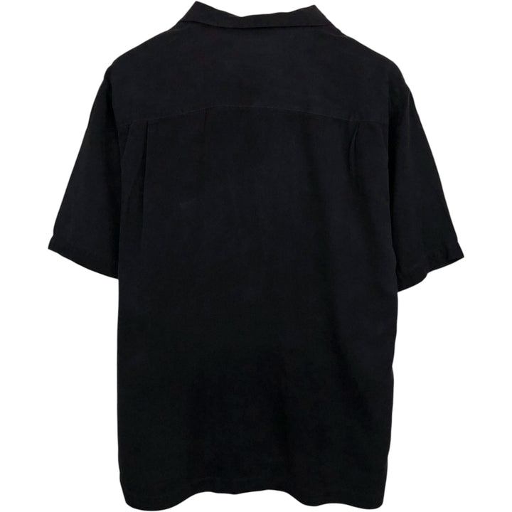 Tommy Bahama short sleeve open collar silk shirt, box shirt, men's size L silk black type Vintage Second Hand