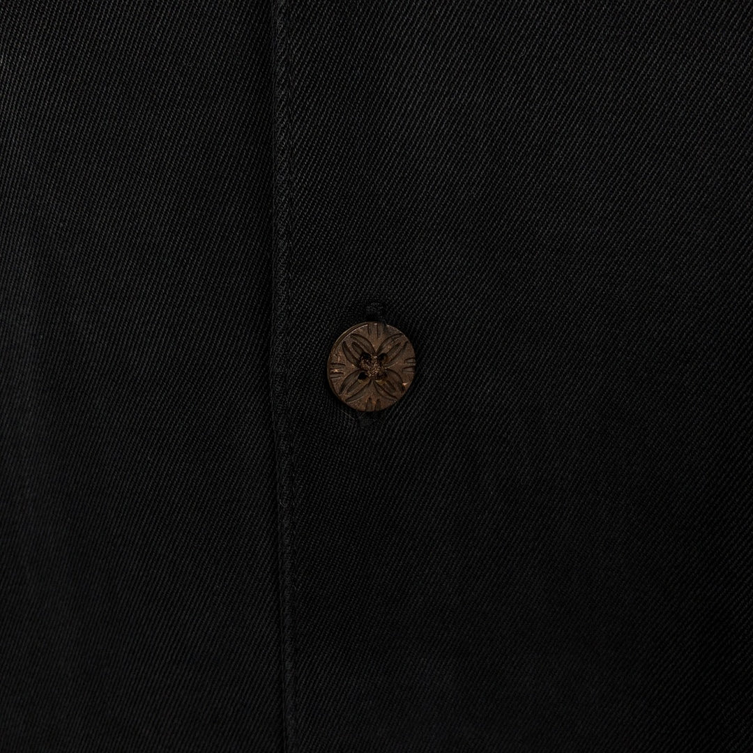 Tommy Bahama short sleeve open collar silk shirt, box shirt, men's size L silk black type Vintage Second Hand