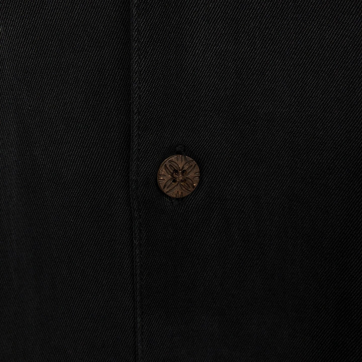 Tommy Bahama short sleeve open collar silk shirt, box shirt, men's size L silk black type Vintage Second Hand