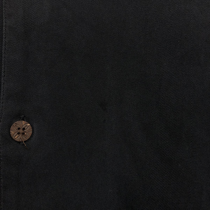 Tommy Bahama short sleeve open collar silk shirt, box shirt, men's size L silk black type Vintage Second Hand