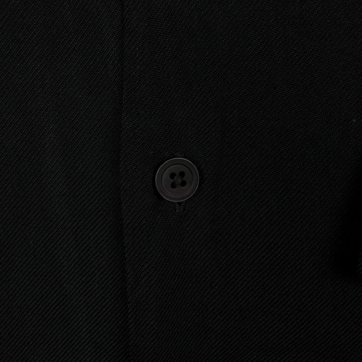 Perry Ellis PERRY ELLIS Short Sleeve Open Collar Silk Shirt Box Shirt Men's L Size silk black type Vintage Second Hand