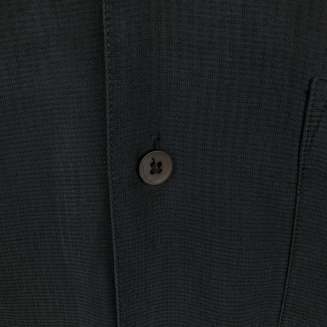 Perry Ellis PERRY ELLIS Short Sleeve Open Collar Silk Shirt Box Shirt Men's M silk black type Vintage Second Hand