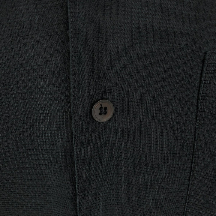 Perry Ellis PERRY ELLIS Short Sleeve Open Collar Silk Shirt Box Shirt Men's M silk black type Vintage Second Hand