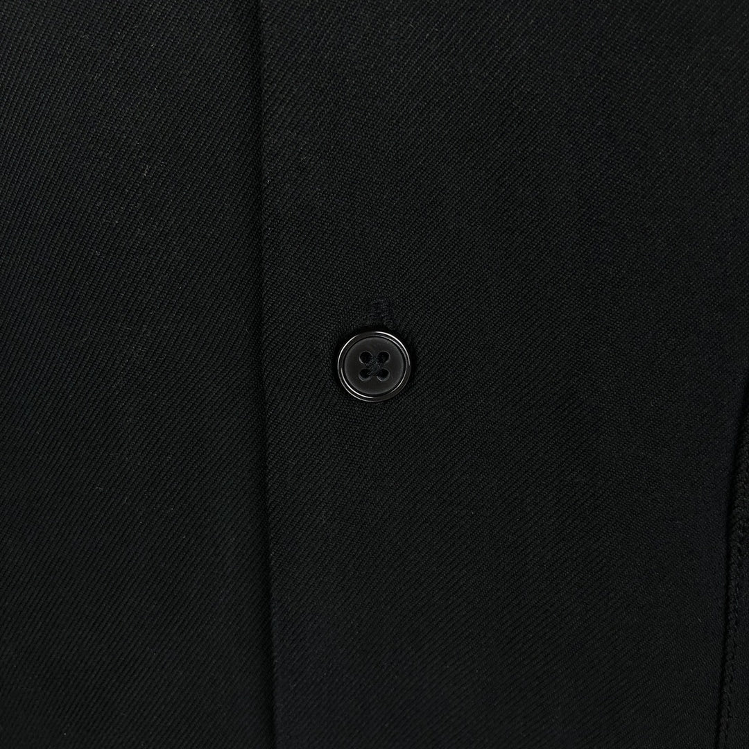 Perry Ellis PERRY ELLIS Short Sleeve Open Collar Silk Shirt Box Shirt Men's M silk black type Vintage Second Hand