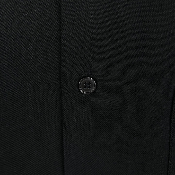 Perry Ellis PERRY ELLIS Short Sleeve Open Collar Silk Shirt Box Shirt Men's M silk black type Vintage Second Hand