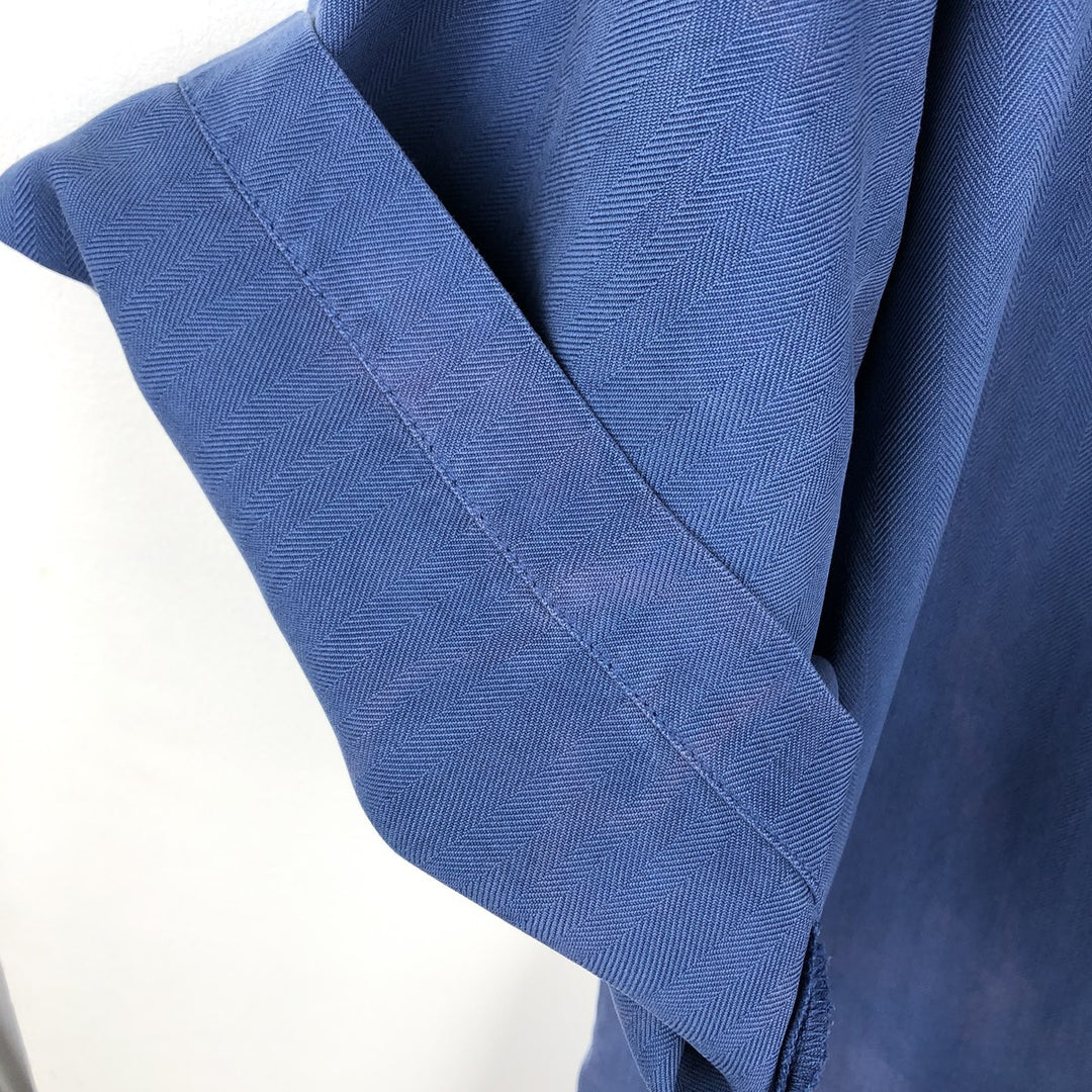 Tommy Bahama Relax Short-Sleeve Open-Collar Silk Shirt, Boxy Fit, Men's Size XL silk blue type Vintage Second Hand