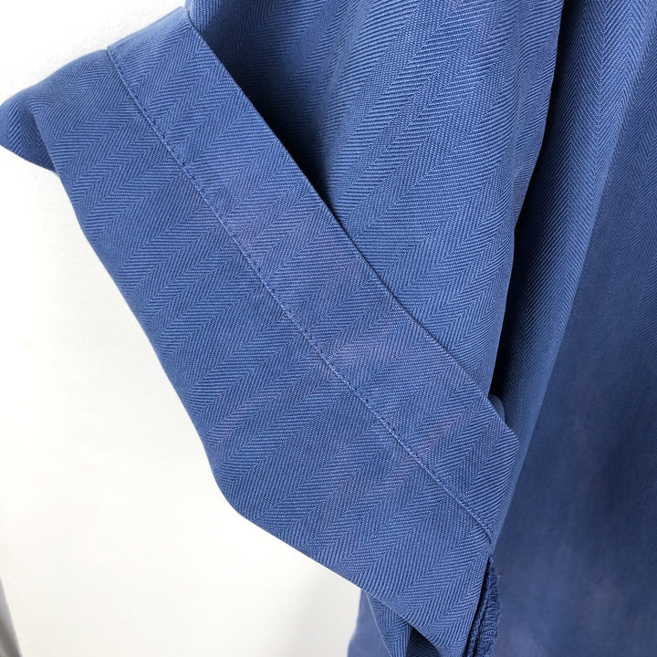 Tommy Bahama Relax Short-Sleeve Open-Collar Silk Shirt, Boxy Fit, Men's Size XL silk blue type Vintage Second Hand