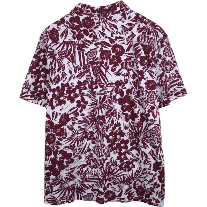 Levi's RELAXED All-over Botanical Pattern Open Collar Hawaiian Aloha Shirt Box Shirt Men's XL equivalent unclear burgundy type Vintage Second Hand