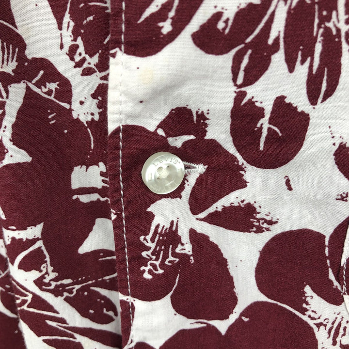 Levi's RELAXED All-over Botanical Pattern Open Collar Hawaiian Aloha Shirt Box Shirt Men's XL equivalent unclear burgundy type Vintage Second Hand