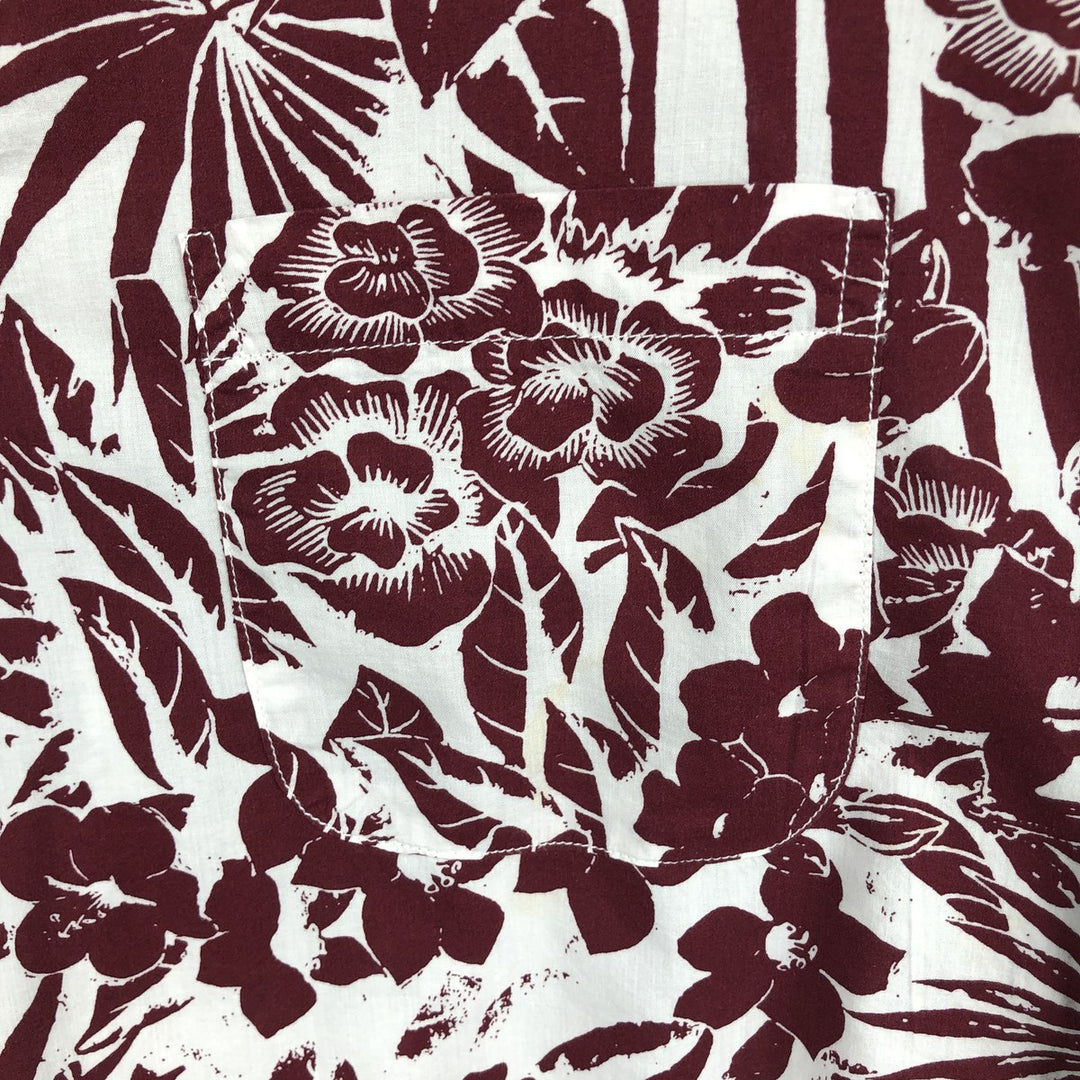 Levi's RELAXED All-over Botanical Pattern Open Collar Hawaiian Aloha Shirt Box Shirt Men's XL equivalent unclear burgundy type Vintage Second Hand