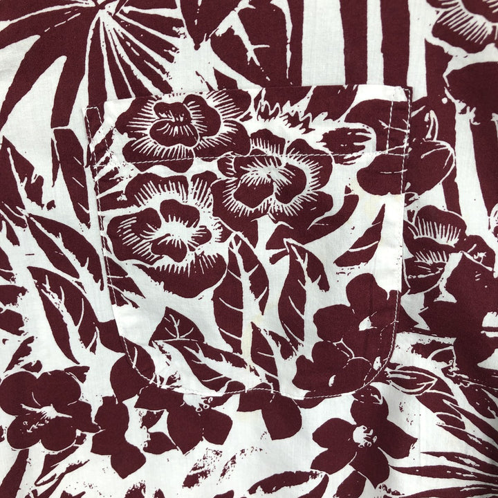 Levi's RELAXED All-over Botanical Pattern Open Collar Hawaiian Aloha Shirt Box Shirt Men's XL equivalent unclear burgundy type Vintage Second Hand