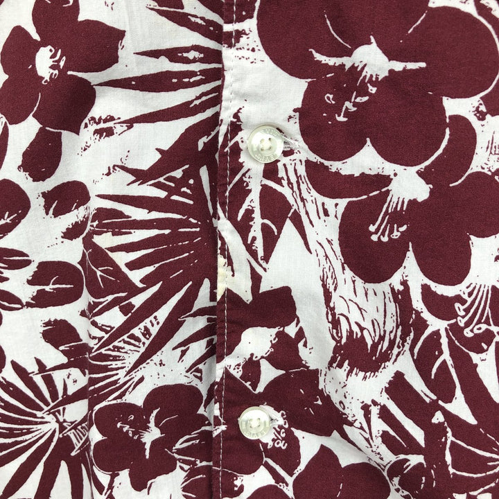 Levi's RELAXED All-over Botanical Pattern Open Collar Hawaiian Aloha Shirt Box Shirt Men's XL equivalent unclear burgundy type Vintage Second Hand