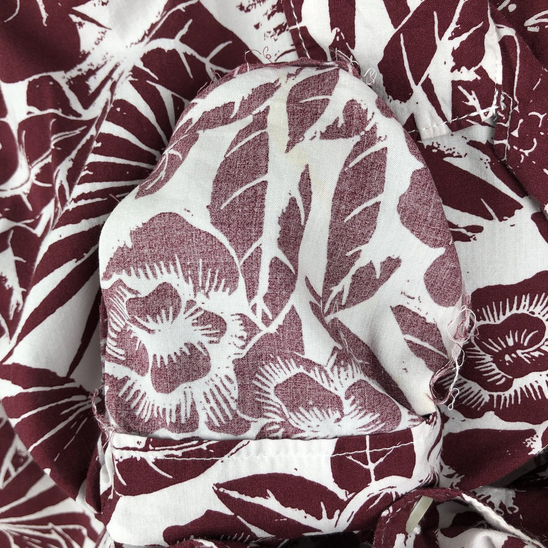 Levi's RELAXED All-over Botanical Pattern Open Collar Hawaiian Aloha Shirt Box Shirt Men's XL equivalent unclear burgundy type Vintage Second Hand