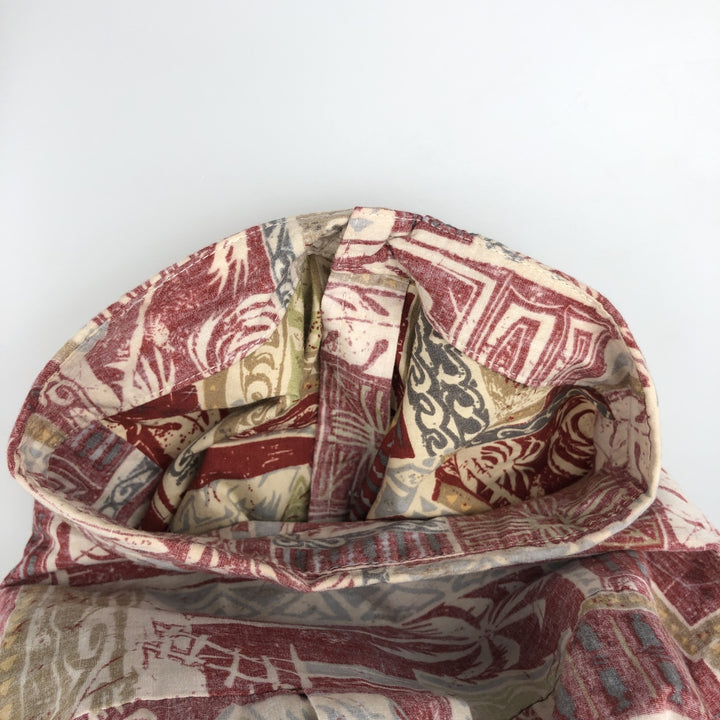 Cooke Street all-over print Hawaiian Aloha shirt, boxy shirt, made in Hawaii, men's size XXL equivalent, vintage. cotton red type Vintage Second Hand