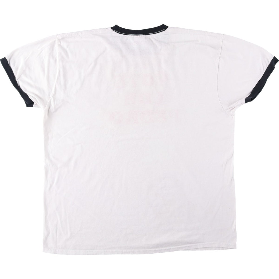 PORT AND COMPANY Napoleon Dynamite Movie Ringer T-Shirt (Men's XL equivalent) cotton white type Vintage Second Hand
