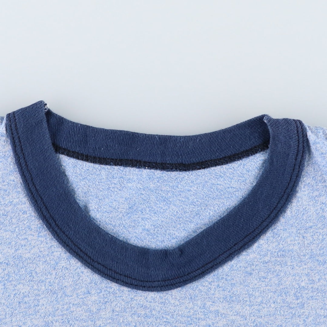 Ringer T-shirt, Men's Size S (approx.), Vintage unclear blue type Vintage Second Hand