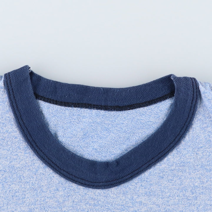 Ringer T-shirt, Men's Size S (approx.), Vintage unclear blue type Vintage Second Hand