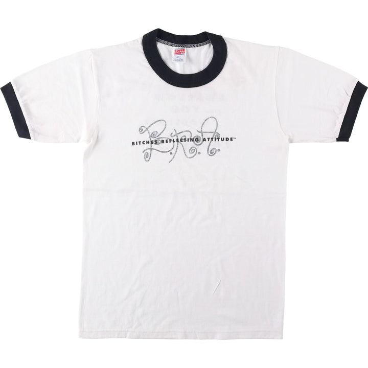 90'S Sofie Ringer T-Shirt, Made in USA, Men's Size S (Equivalent), Vintage polyester white type Vintage Second Hand