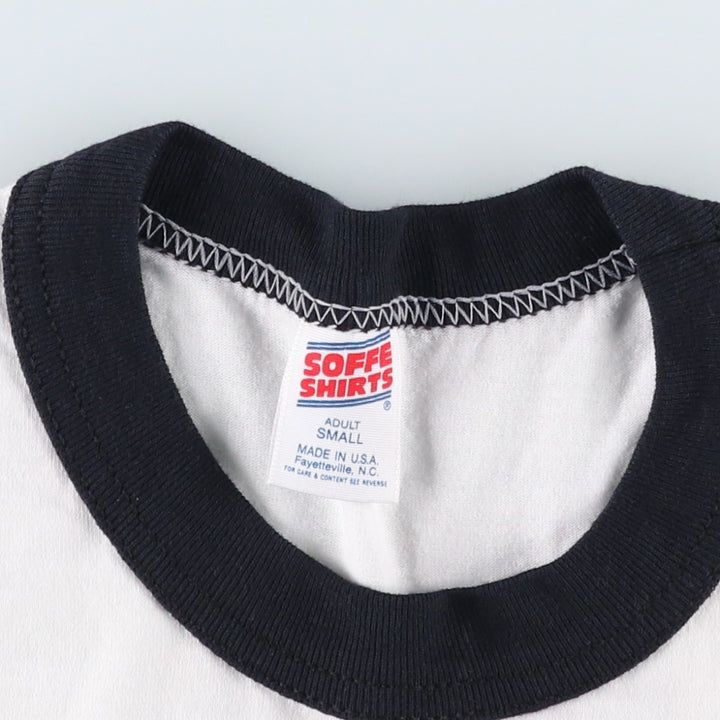 90'S Sofie Ringer T-Shirt, Made in USA, Men's Size S (Equivalent), Vintage polyester white type Vintage Second Hand